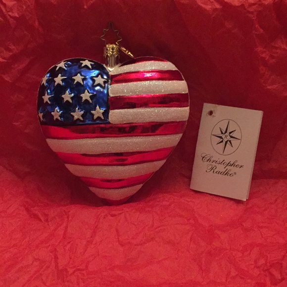 Christopher Radko Other - Christopher Radko American heart ornament
